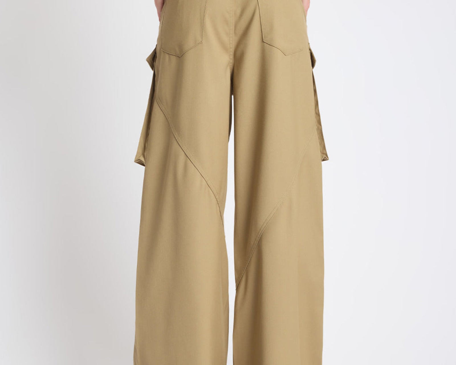 Elemental High Waist Tencel Cargo Pants - Khaki