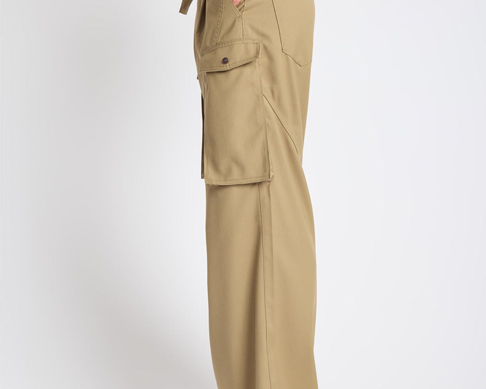Elemental High Waist Tencel Cargo Pants - Khaki