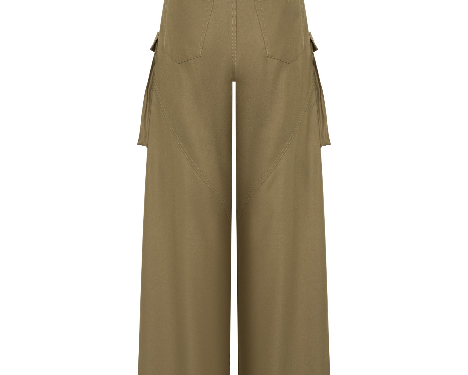 Elemental High Waist Tencel Cargo Pants - Khaki