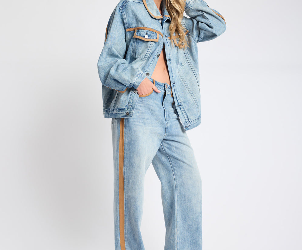 Rodeo Queen Boyfriend Denim Jacket - Salty Dog