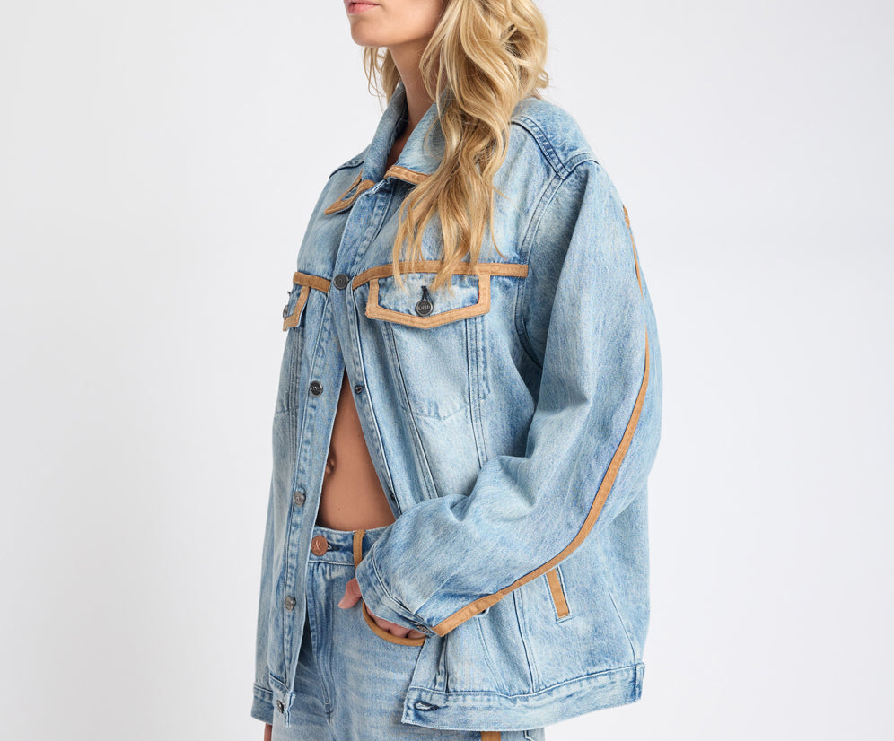 Rodeo Queen Boyfriend Denim Jacket - Salty Dog