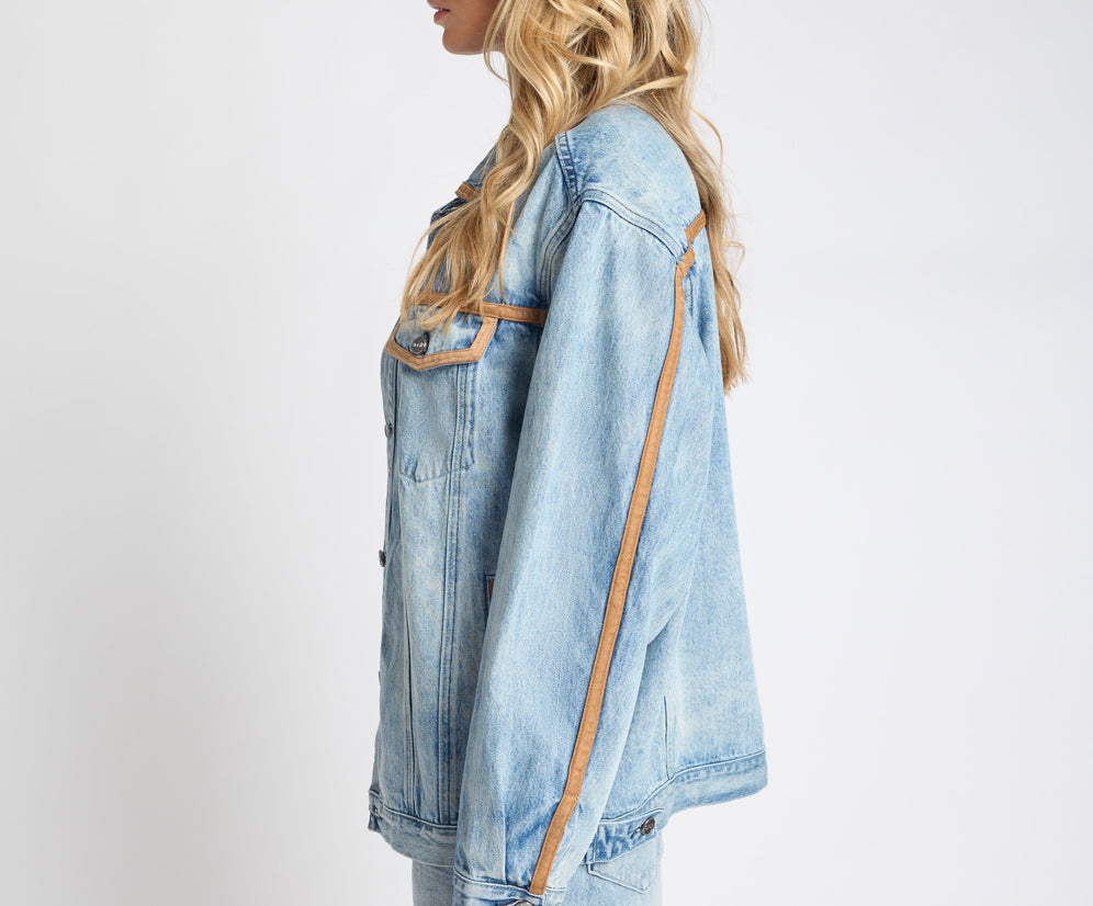 Rodeo Queen Boyfriend Denim Jacket - Salty Dog