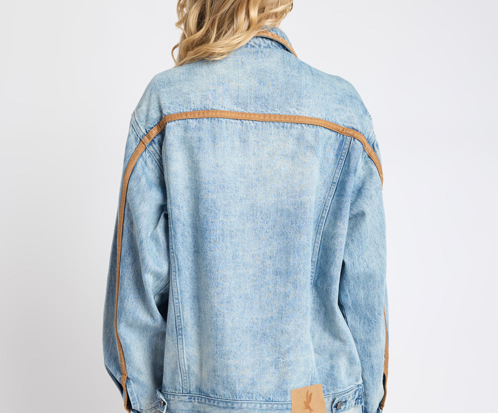 Rodeo Queen Boyfriend Denim Jacket - Salty Dog
