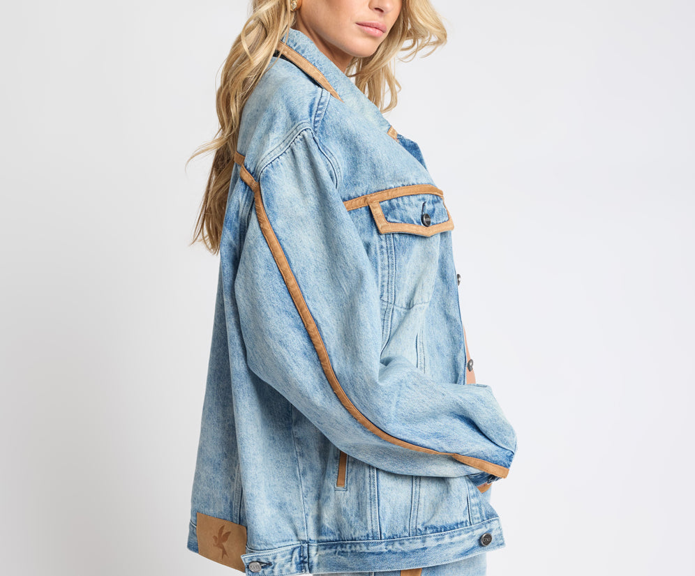 Rodeo Queen Boyfriend Denim Jacket - Salty Dog