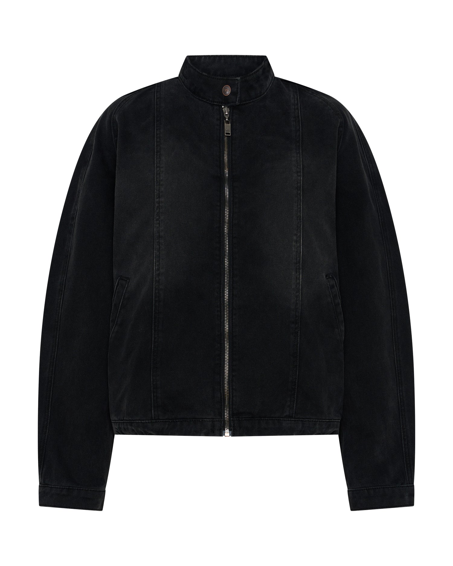 Harley Denim Bomber Jacket - Smokey Black