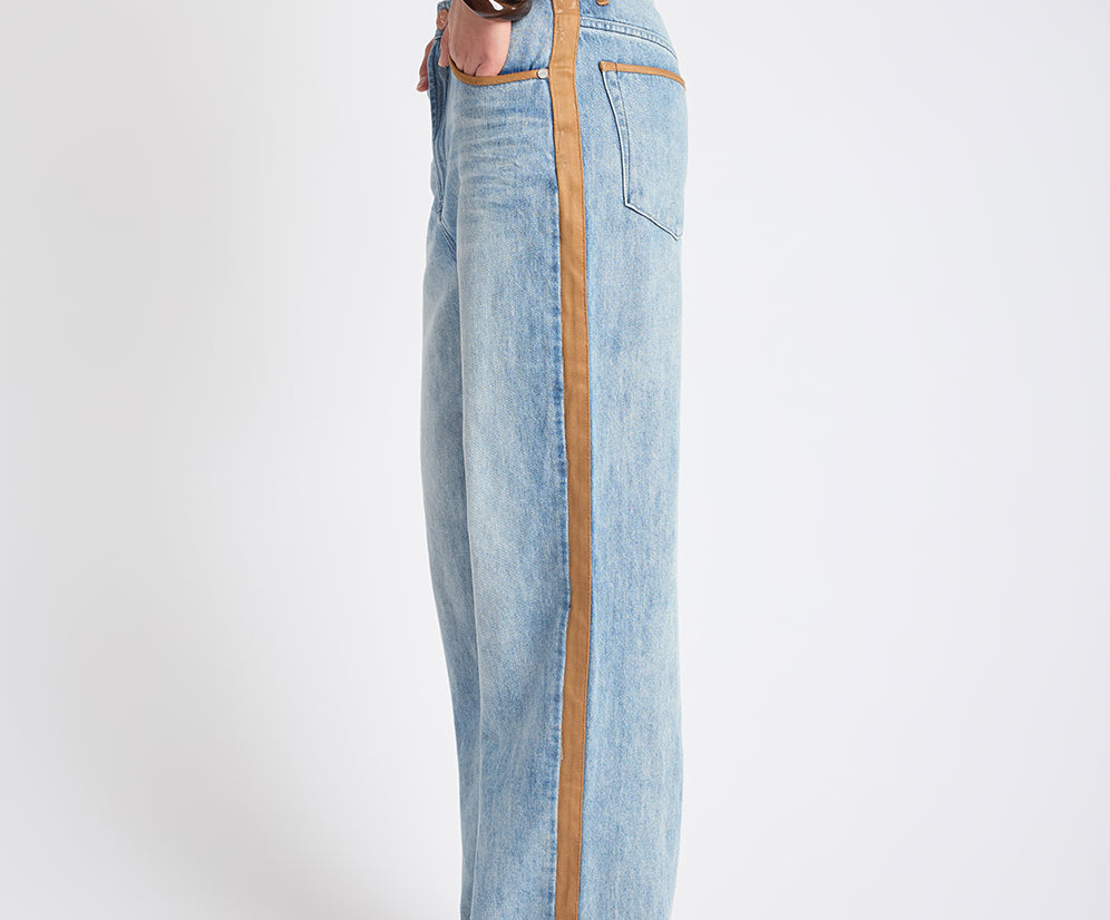Rodeo Queen Icon High Waist Straight Leg Denim Jeans - Salty Dog