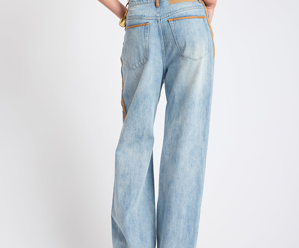 Rodeo Queen Icon High Waist Straight Leg Denim Jeans - Salty Dog