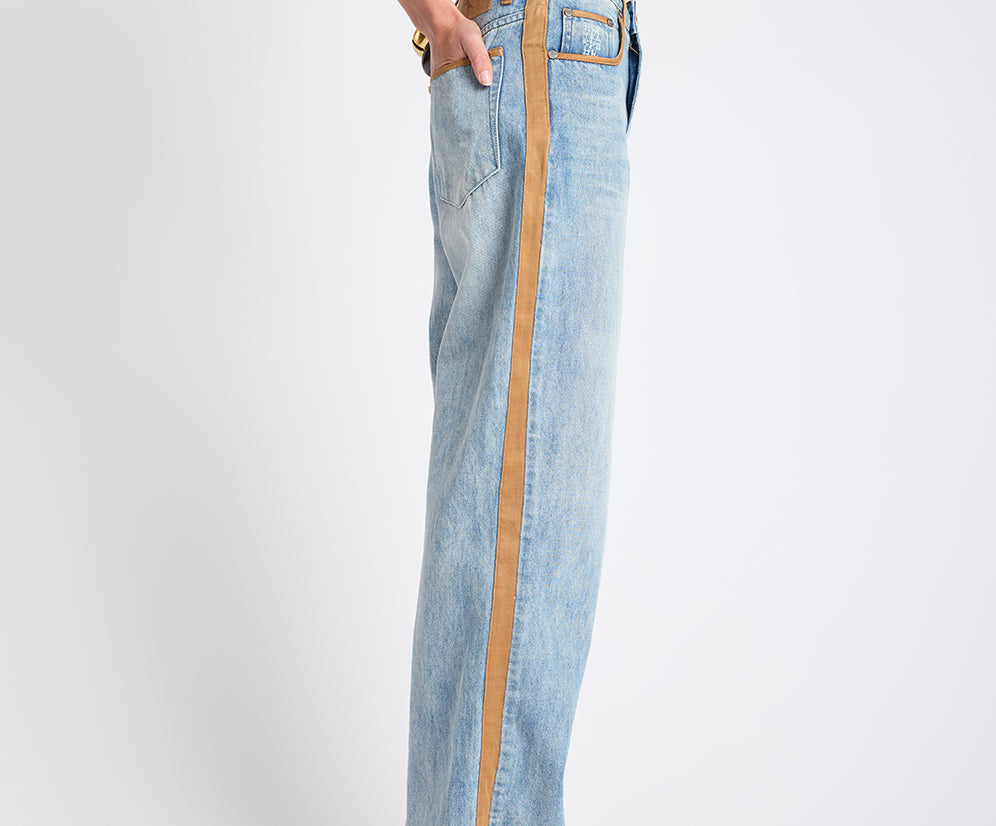 Rodeo Queen Icon High Waist Straight Leg Denim Jeans - Salty Dog