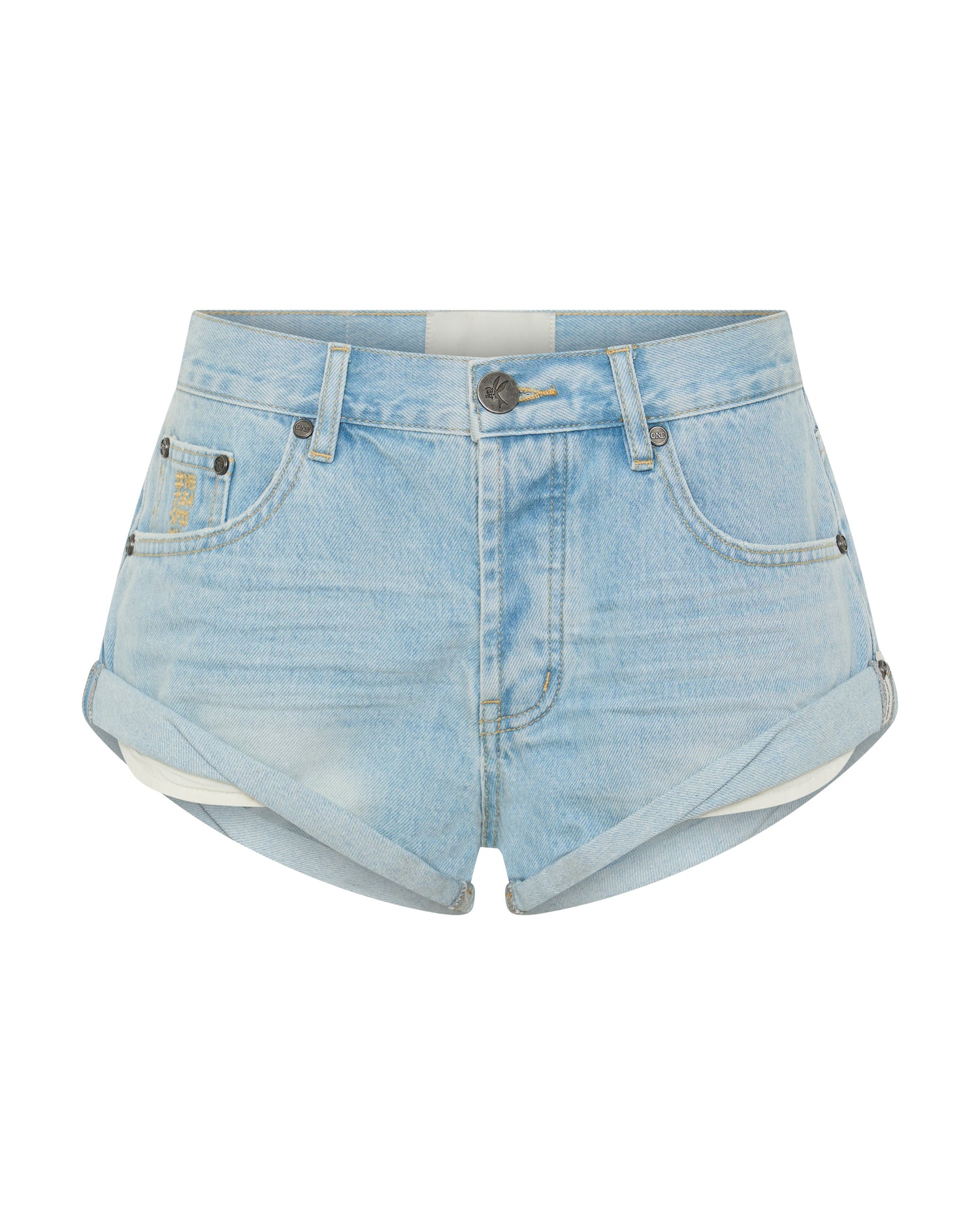 Bandits Low Waist Denim Shorts - Cosmic Blue