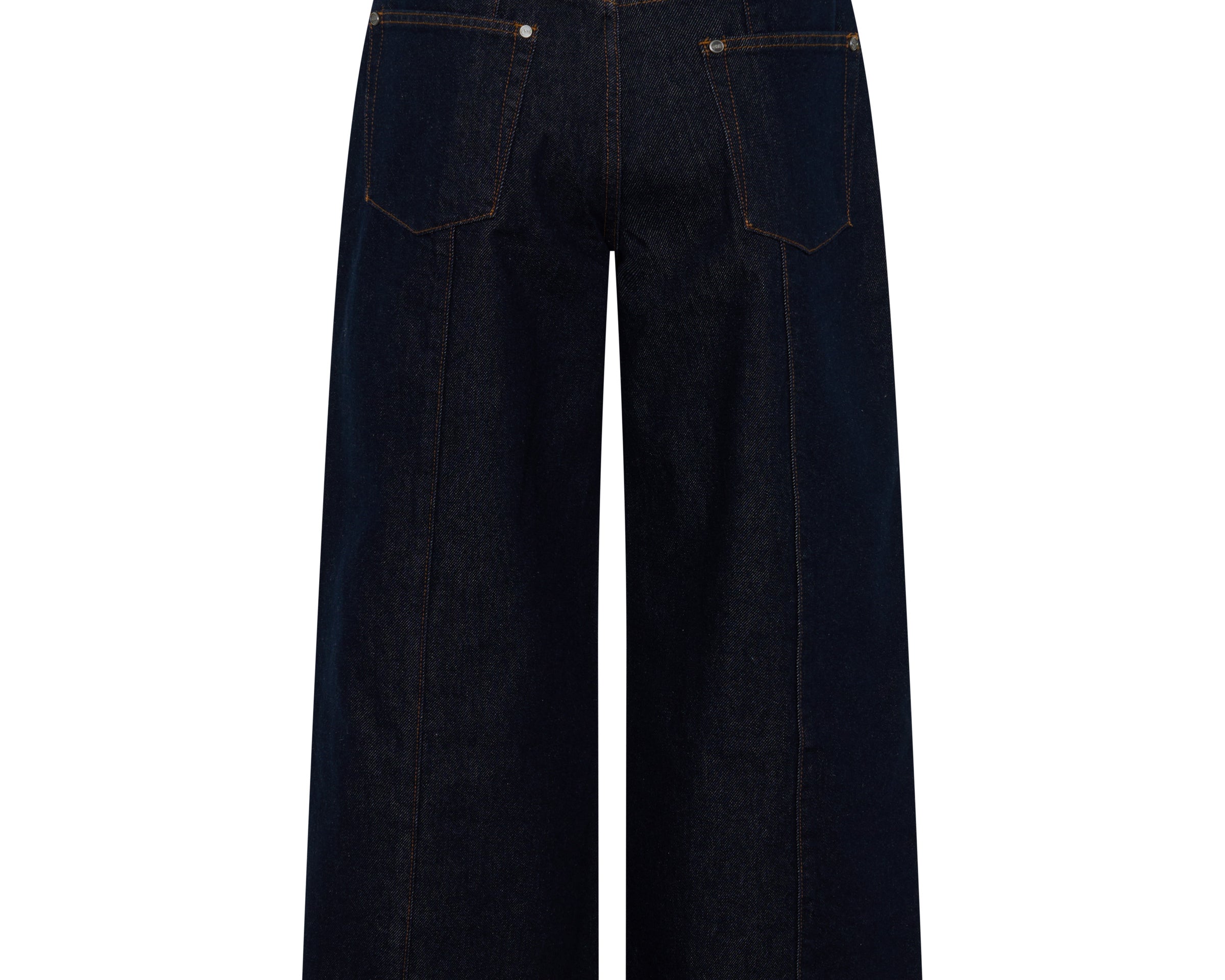 Hayden Mid Waist Wide Leg Cropped Denim Jeans - Raw Indigo