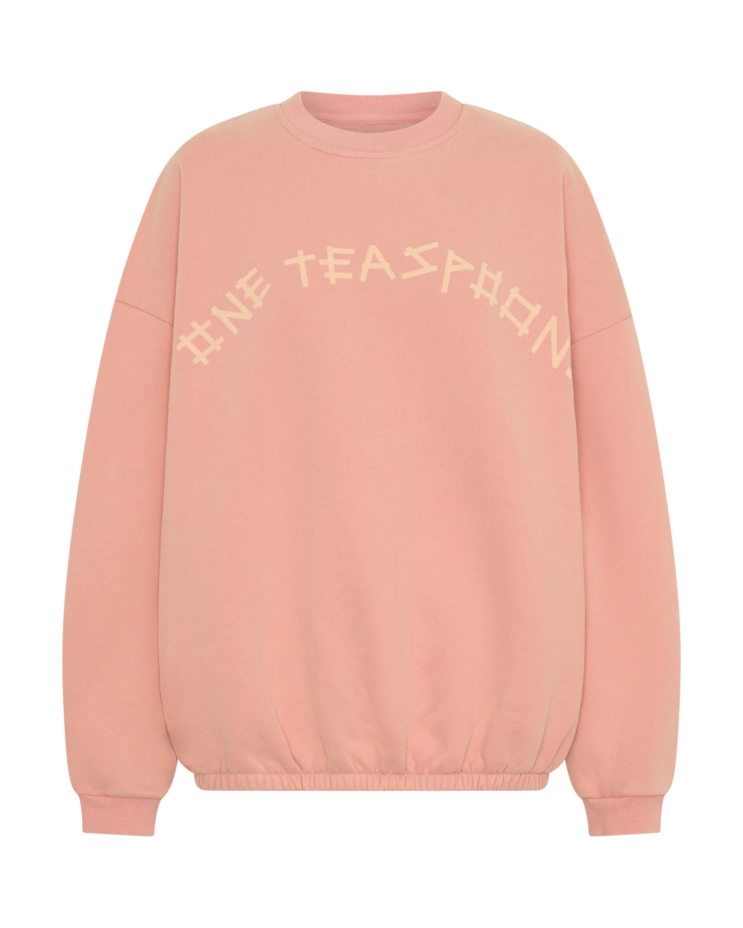 Ot Luxe Oversized Bubble Hem Fleece Sweater - Coral