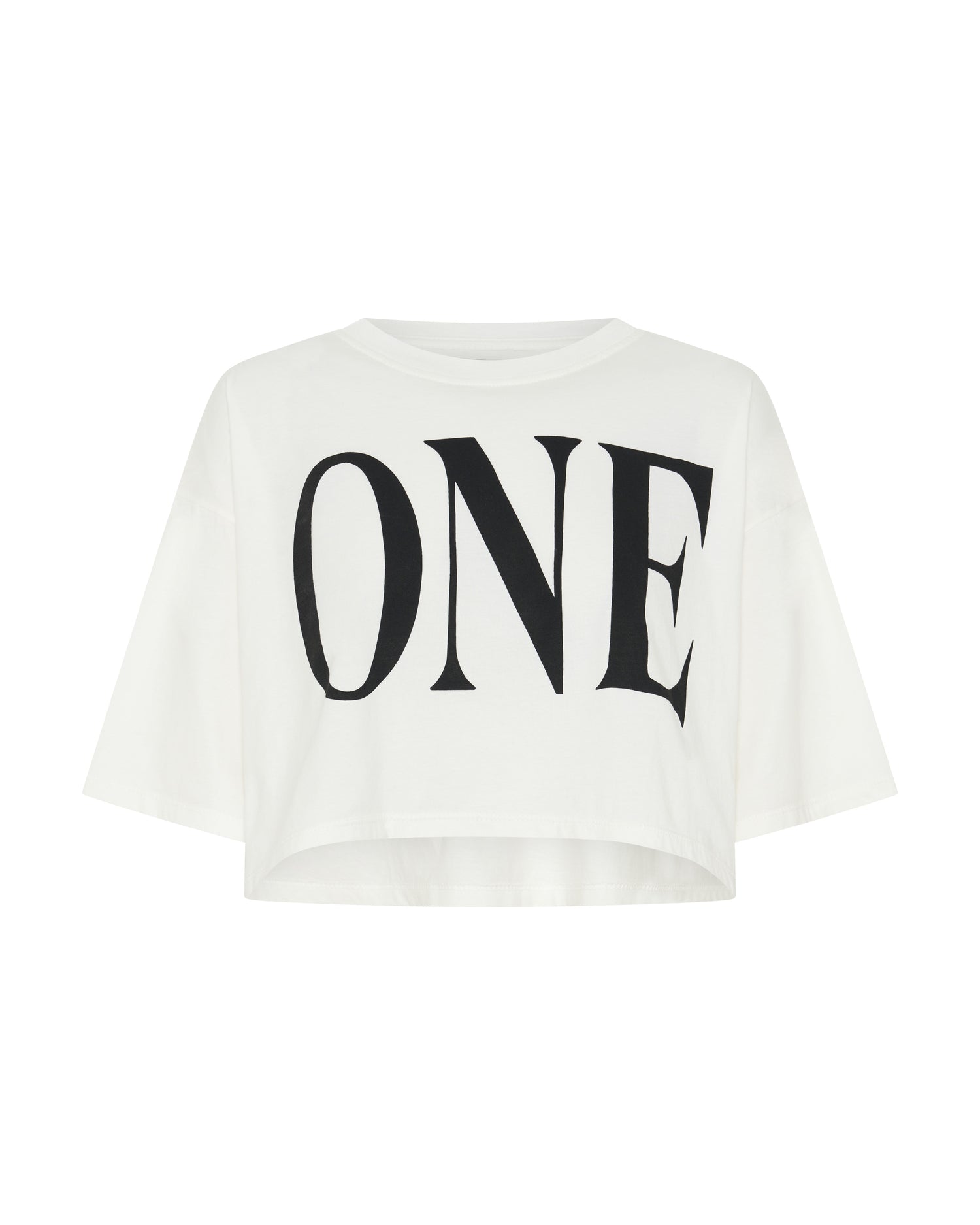 One Logo Boxy Crop Tee - Ivory