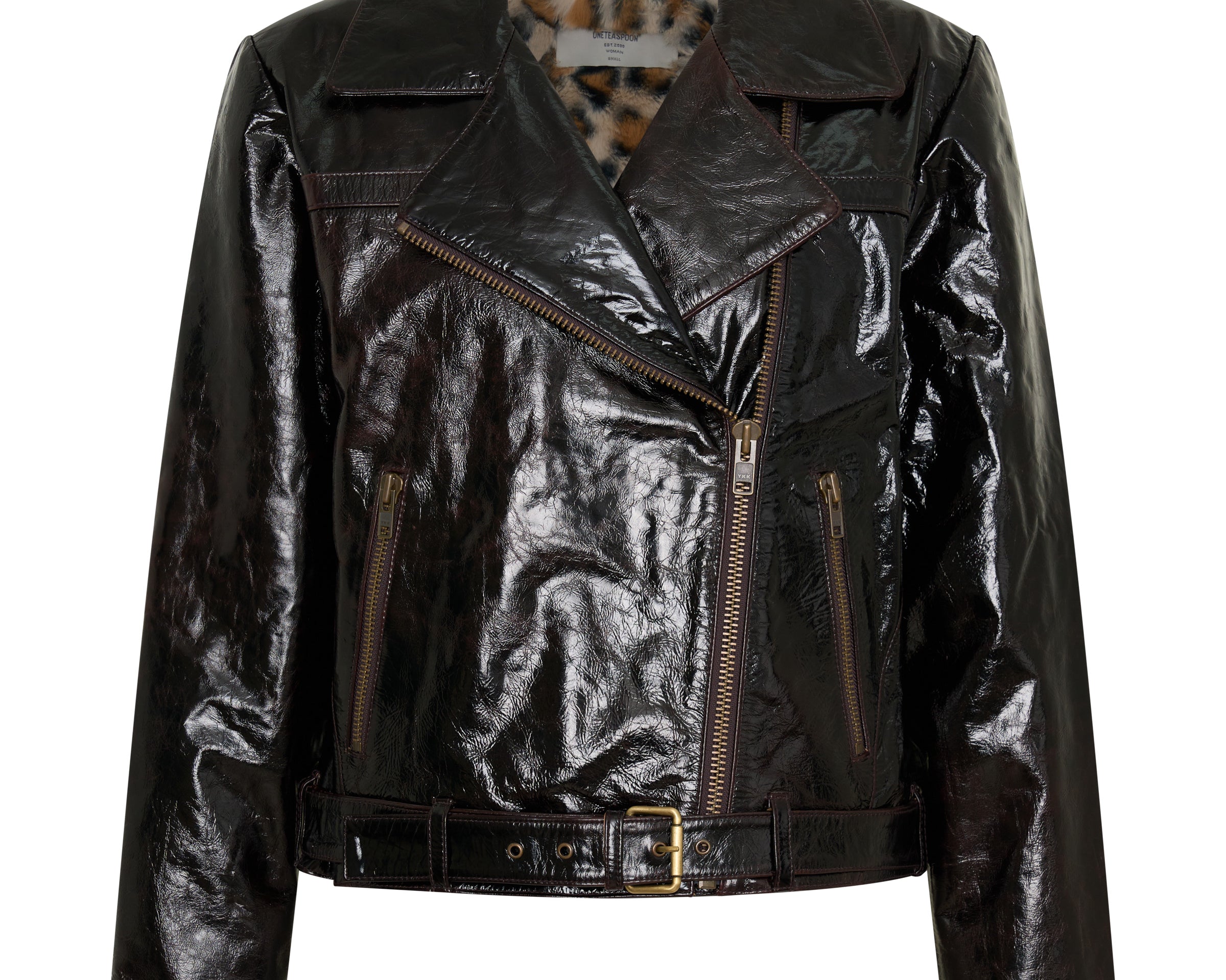 Obsidian Moto Zip Leather Jacket - Merlot