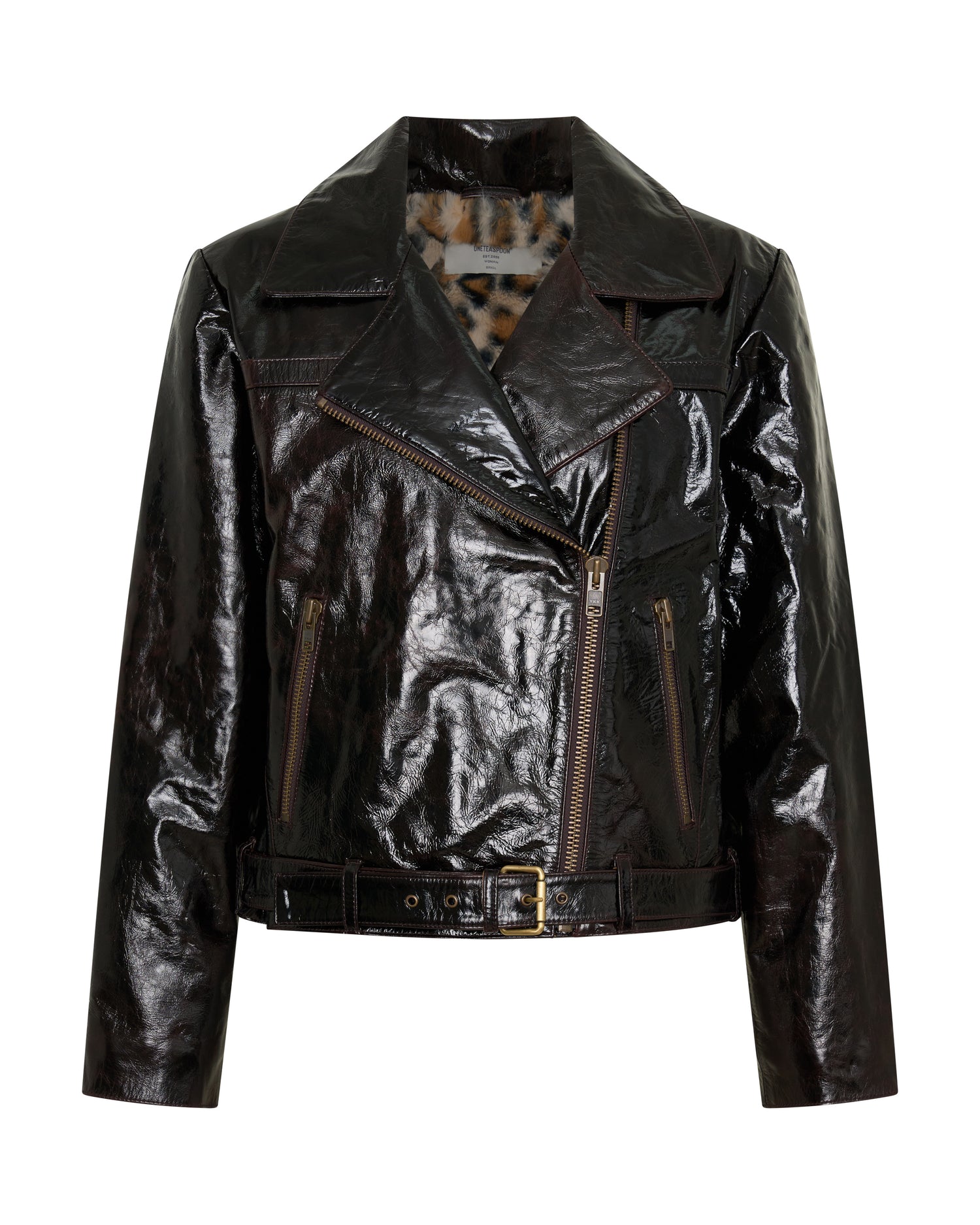 Obsidian Moto Zip Leather Jacket - Merlot