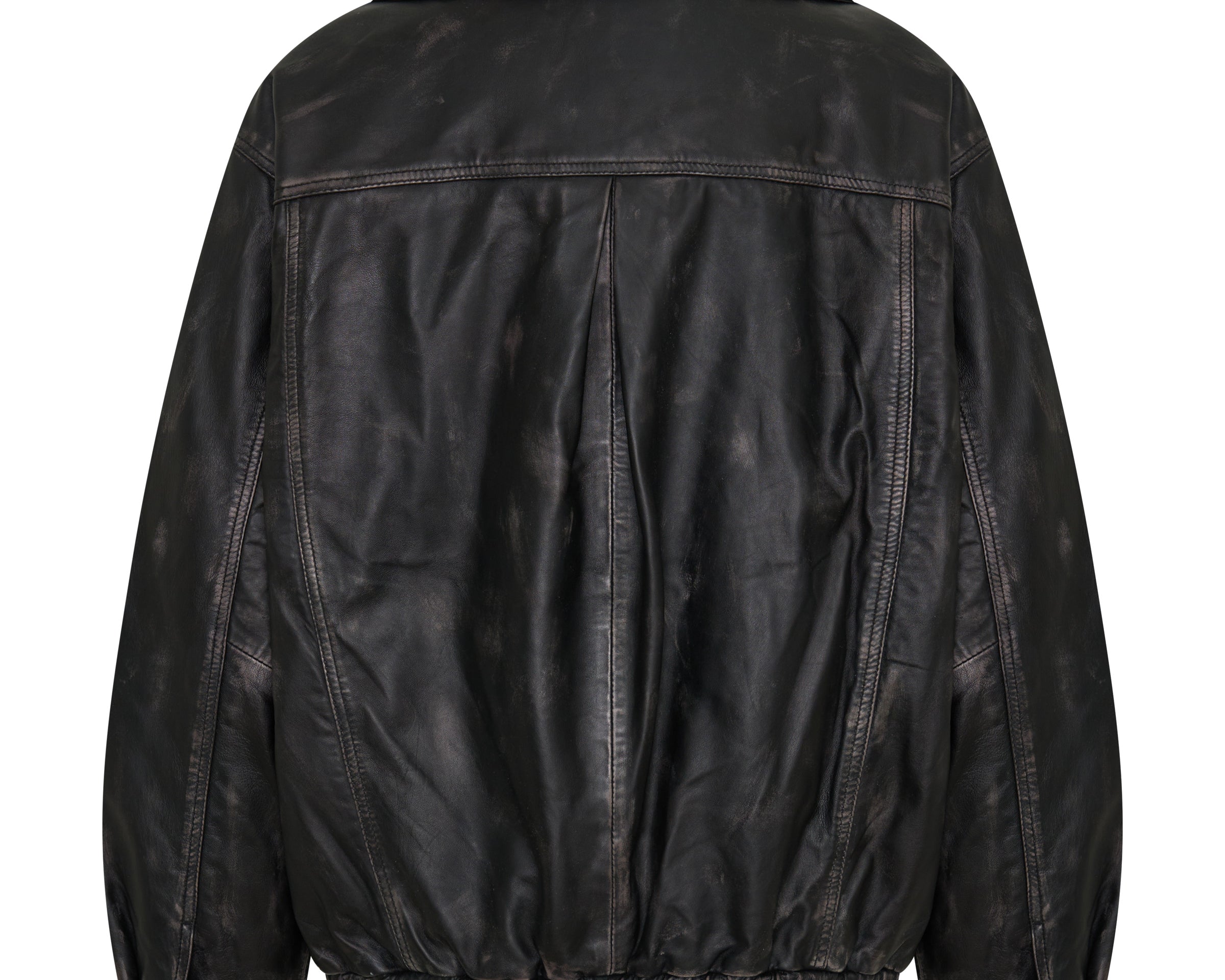 Atlas Utility Leather Jacket - Worn Black