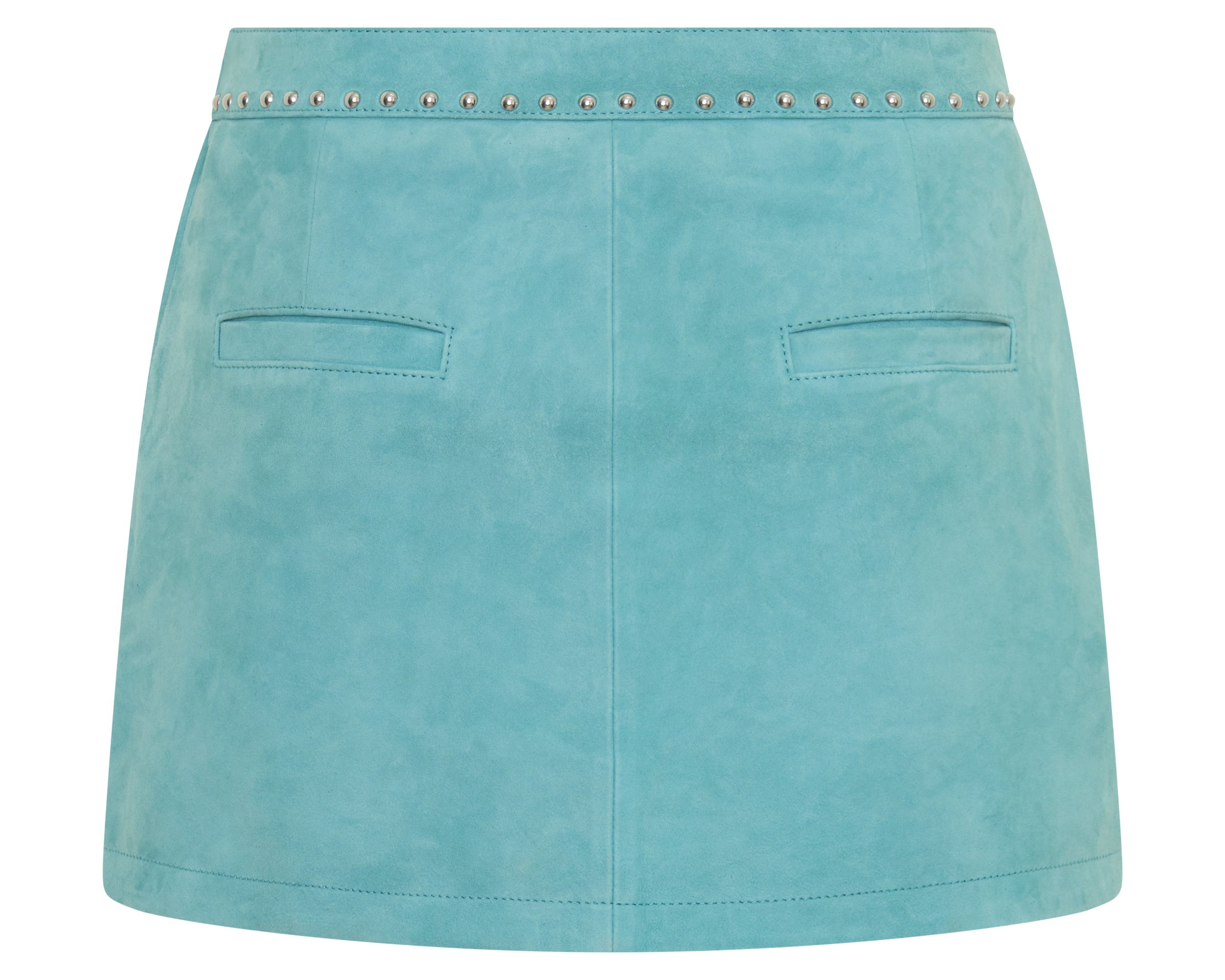 Cross My Heart Laced Suede Mini Skirt - Mint Green