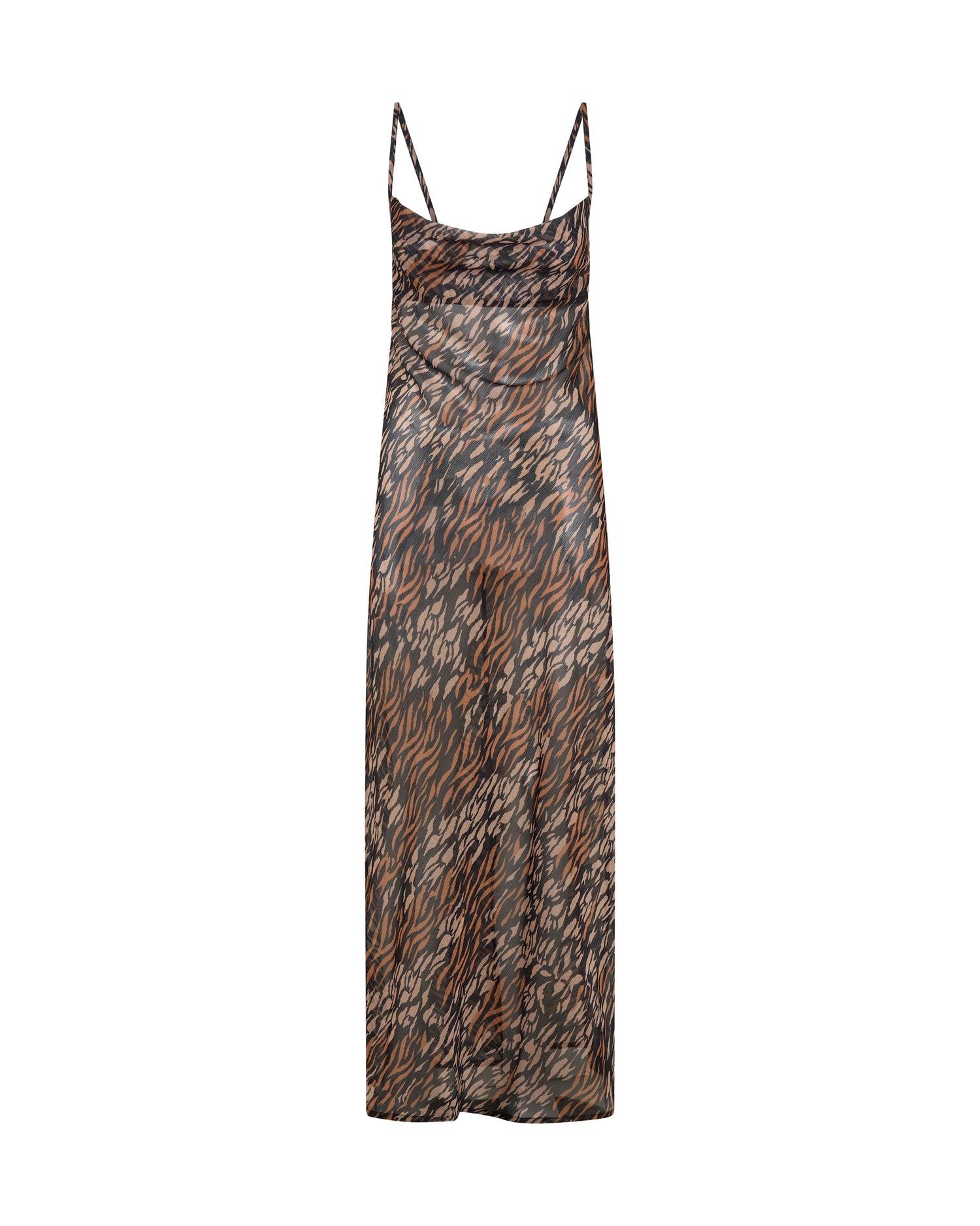 Jagger Maxi Slip Dress - Tawny Print