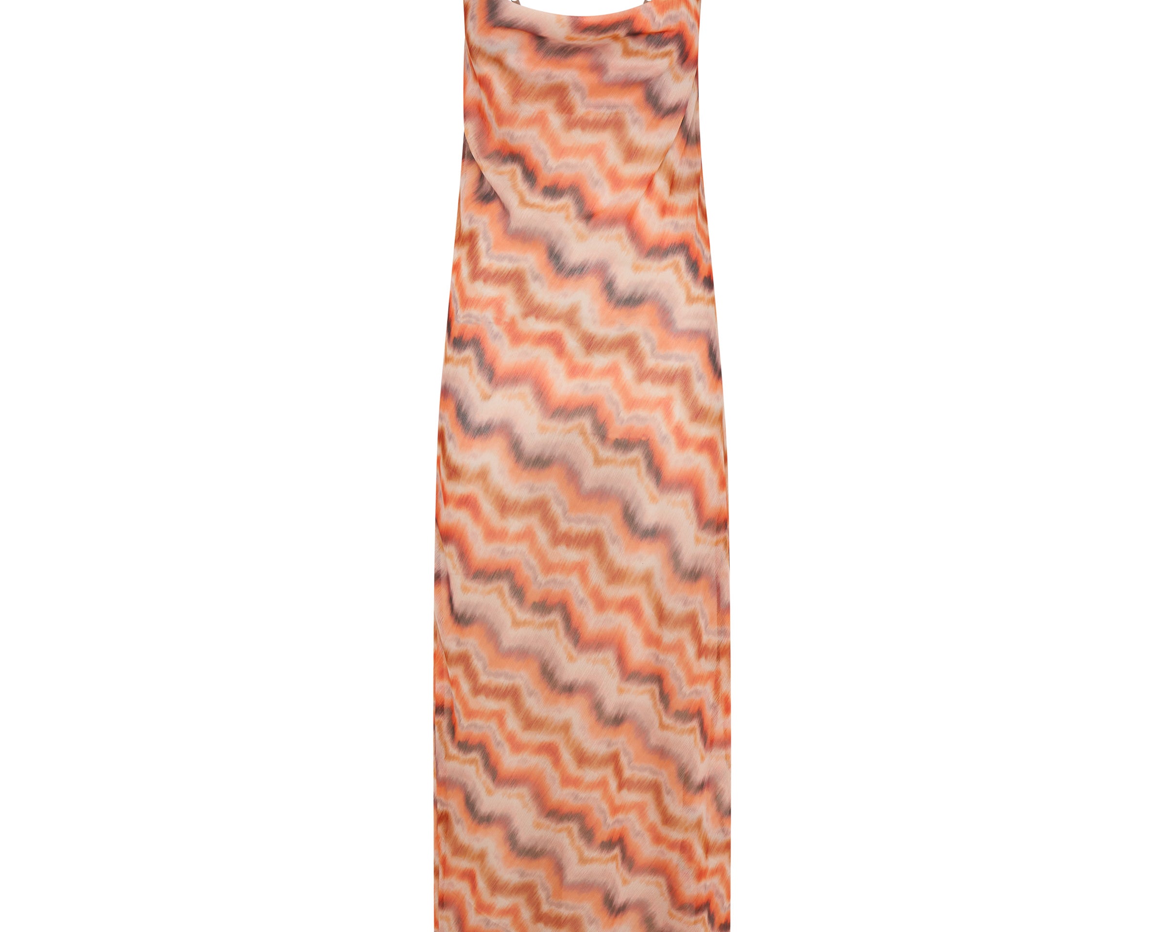Jagger Maxi Slip Dress - Sunset Chevron Print