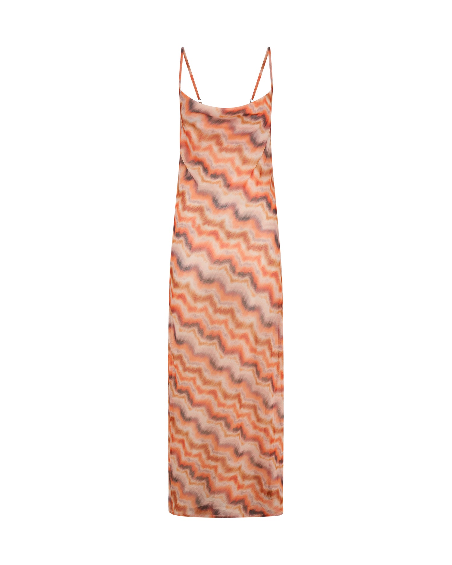 Jagger Maxi Slip Dress - Sunset Chevron Print