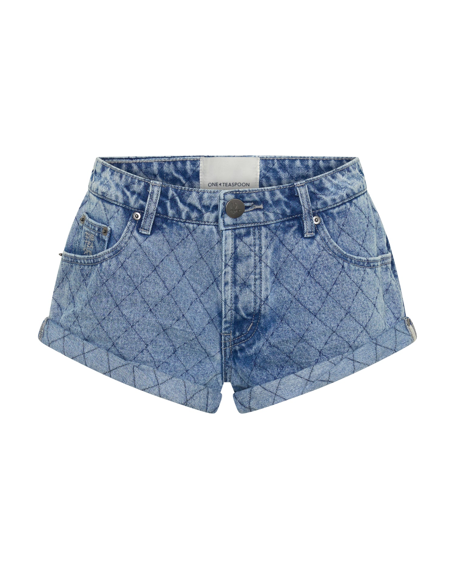 Bandits Low Waist Denim Shorts - Harlequin Salty Dog