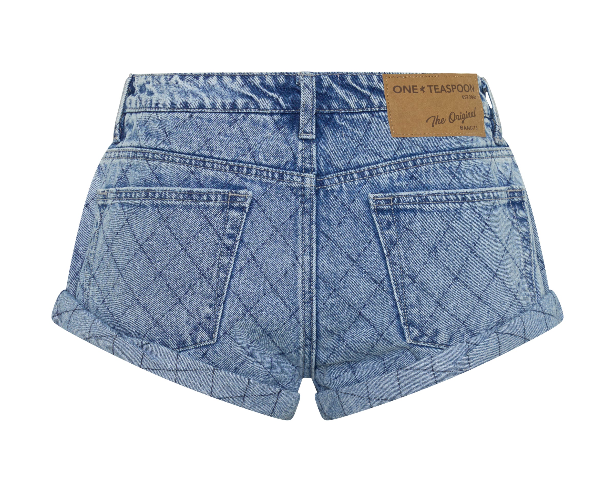 Bandits Low Waist Denim Shorts - Harlequin Salty Dog