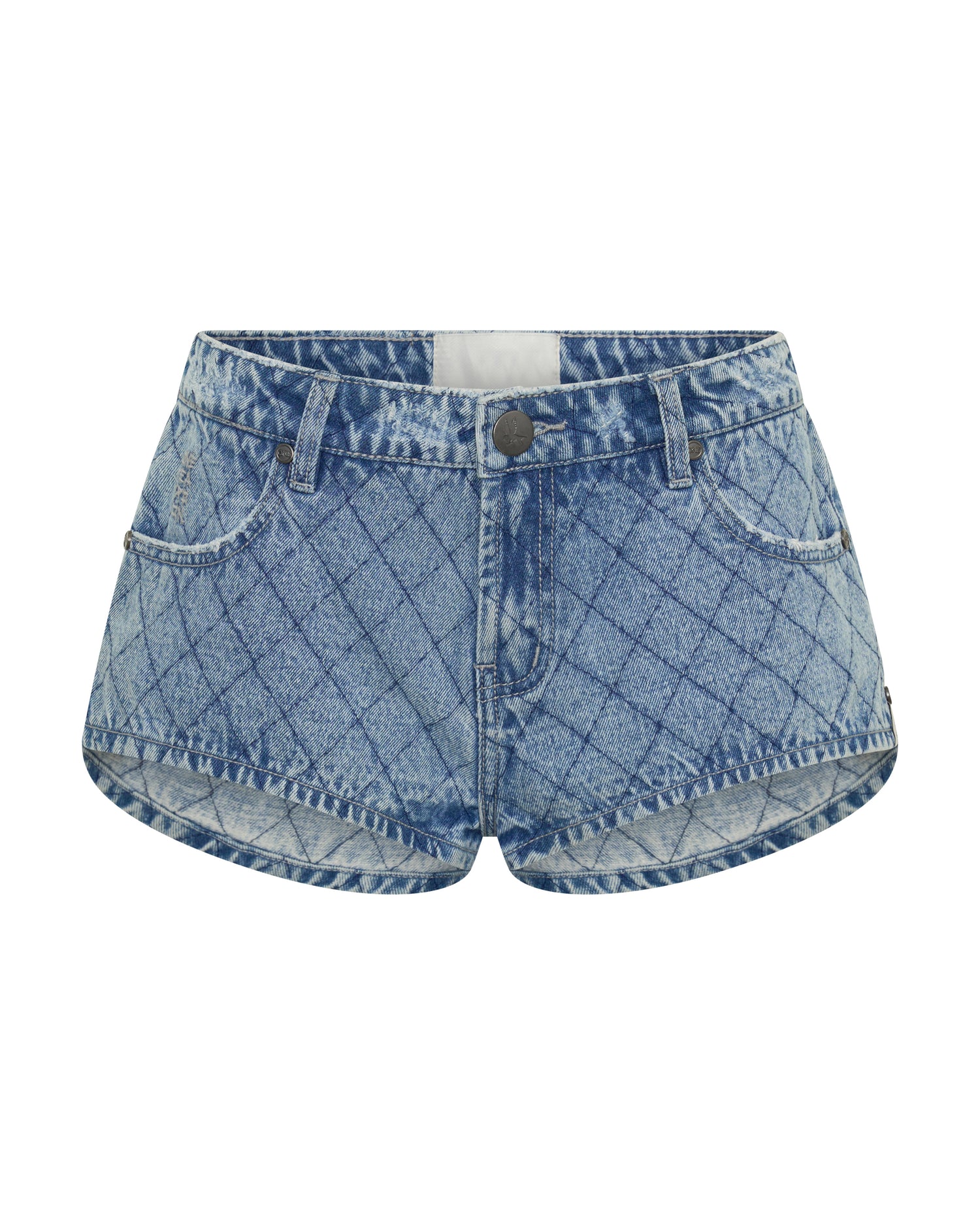 Nomad Low Waist Micro Denim Mini Shorts - Harlequin Salty Dog
