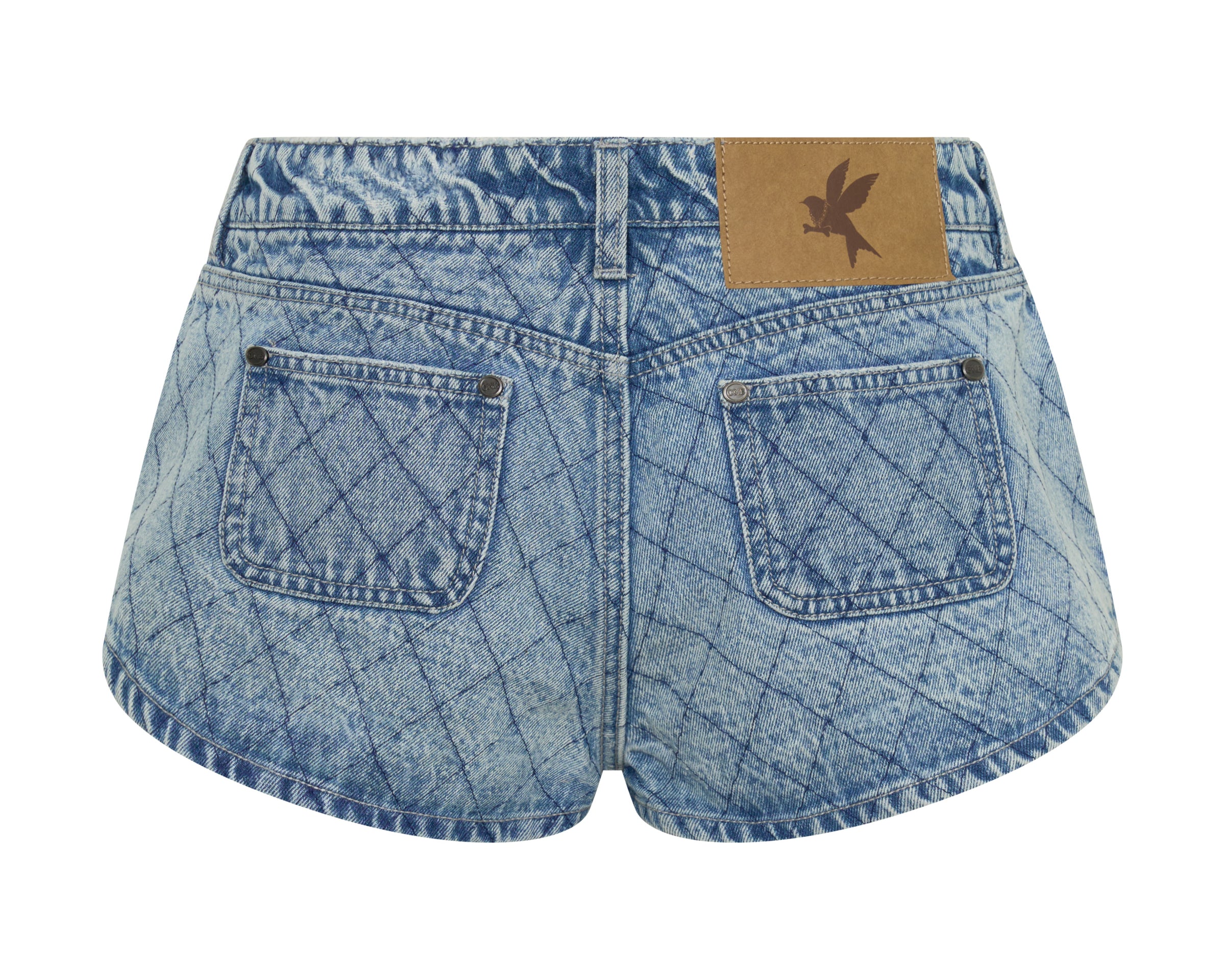 Nomad Low Waist Micro Denim Mini Shorts - Harlequin Salty Dog