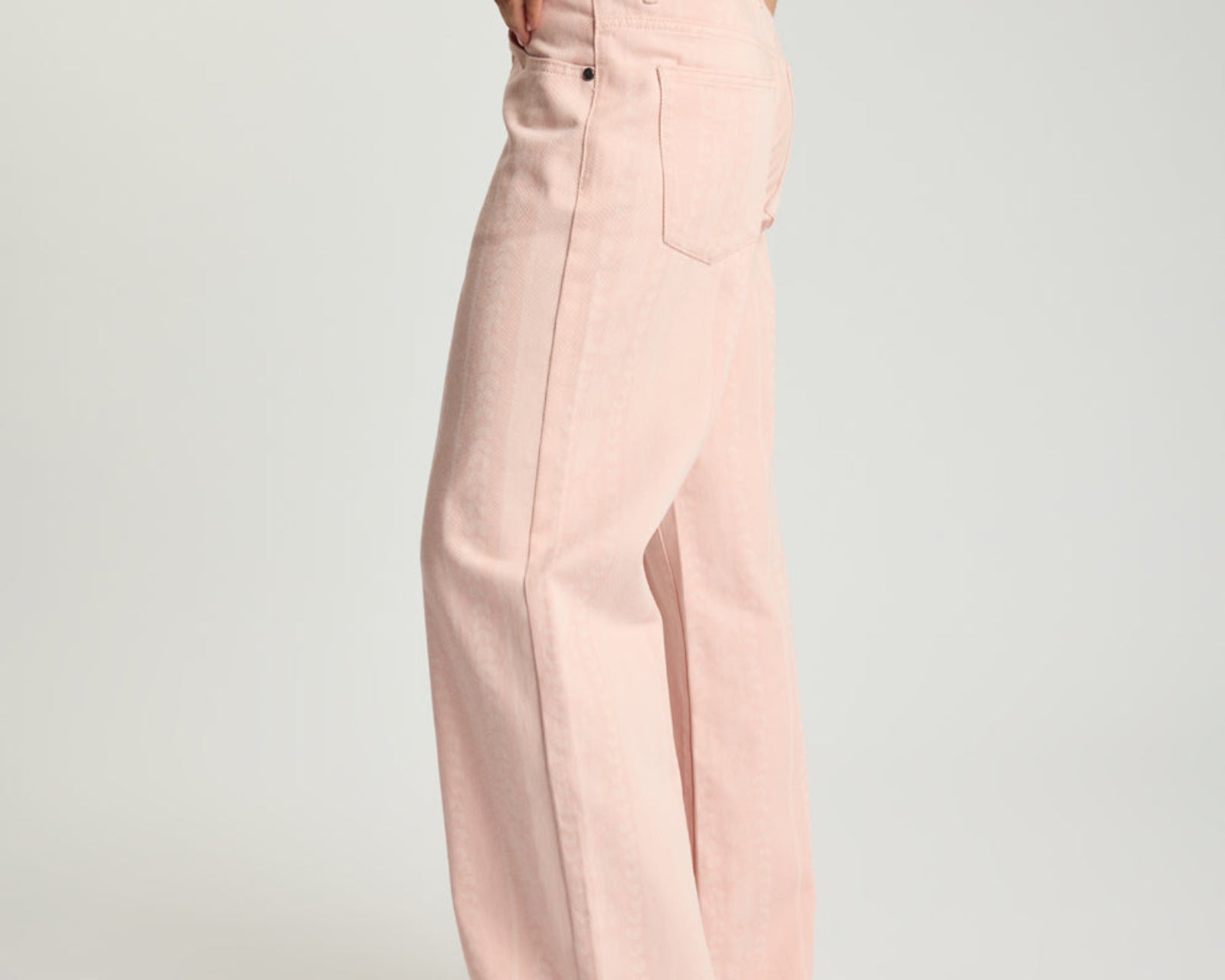 Jackson Mid Waist Wide Leg Denim Jeans - Pink Love
