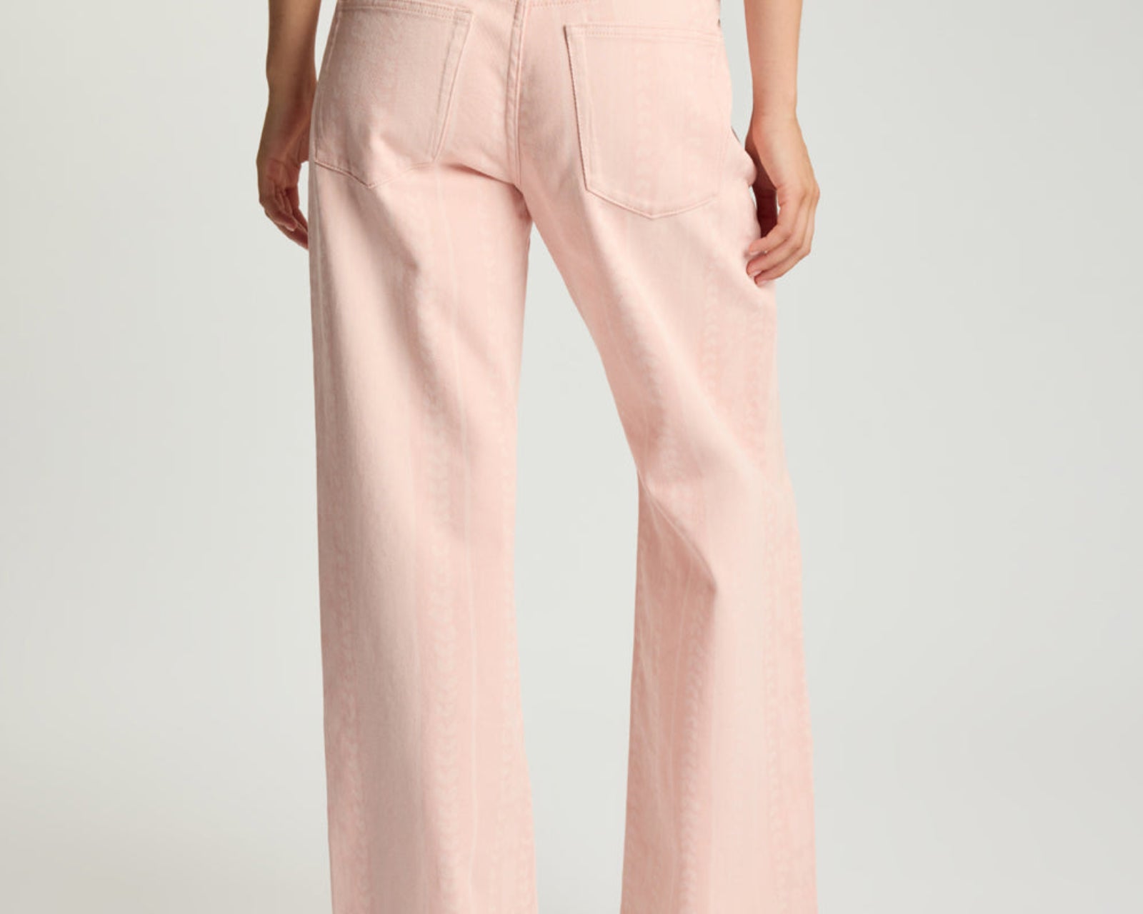Jackson Mid Waist Wide Leg Denim Jeans - Pink Love