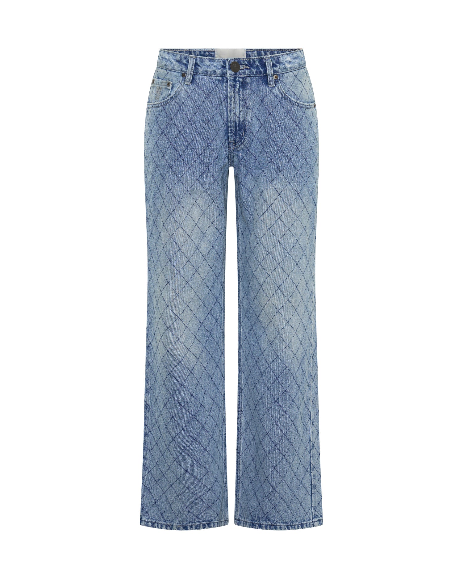 Low Riders Low Waist Wide Leg Denim Jeans - Harlequin Salty Dog