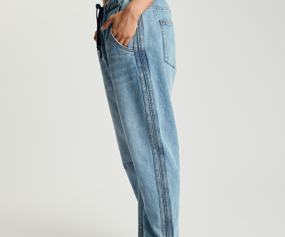 Outcasts Low Waist Drop Crotch Harem Denim Jeans - Salty Dog