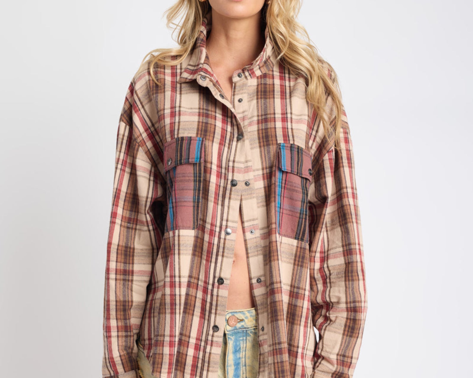 Prairie Check Daria Shirt - Sand Check