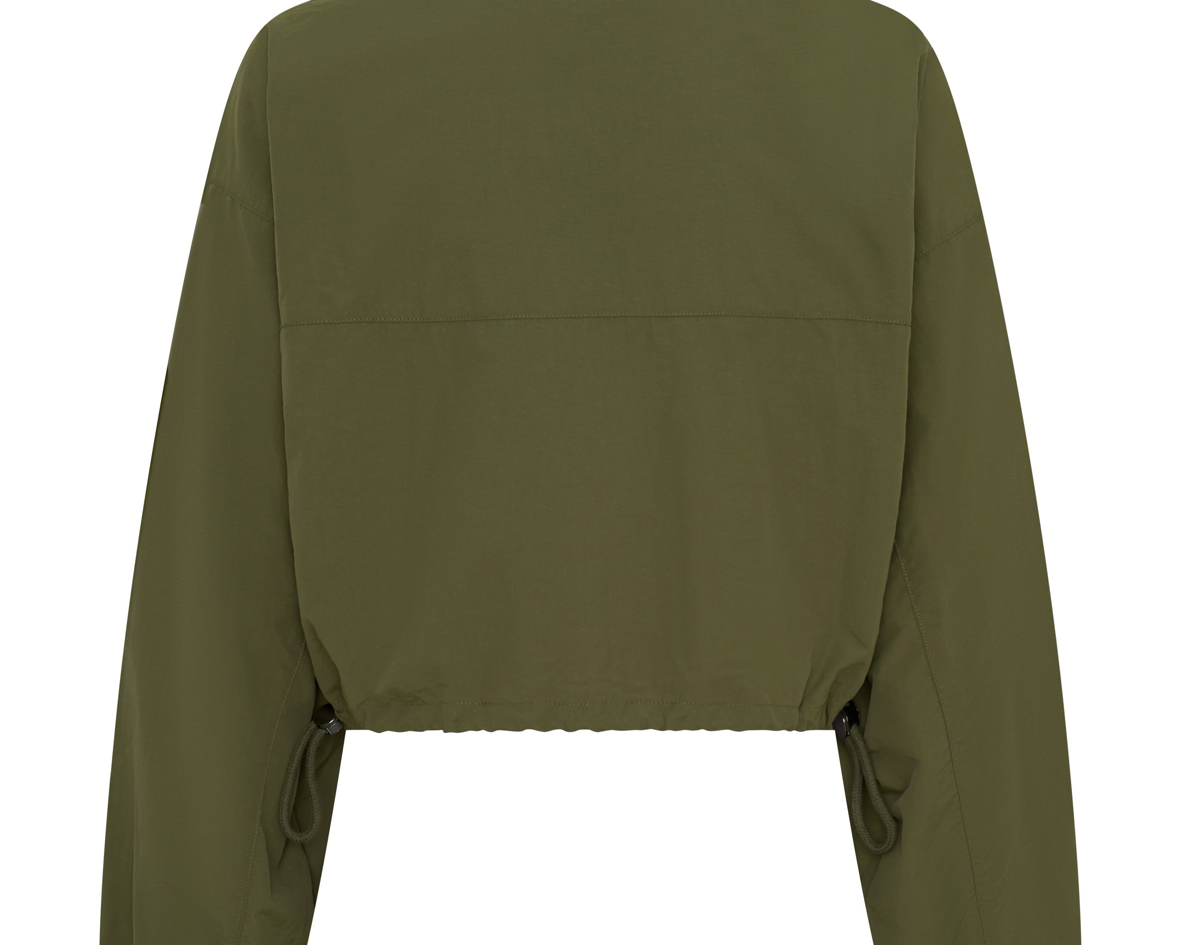 Drift Cropped Bubble Hem Jacket - Khaki