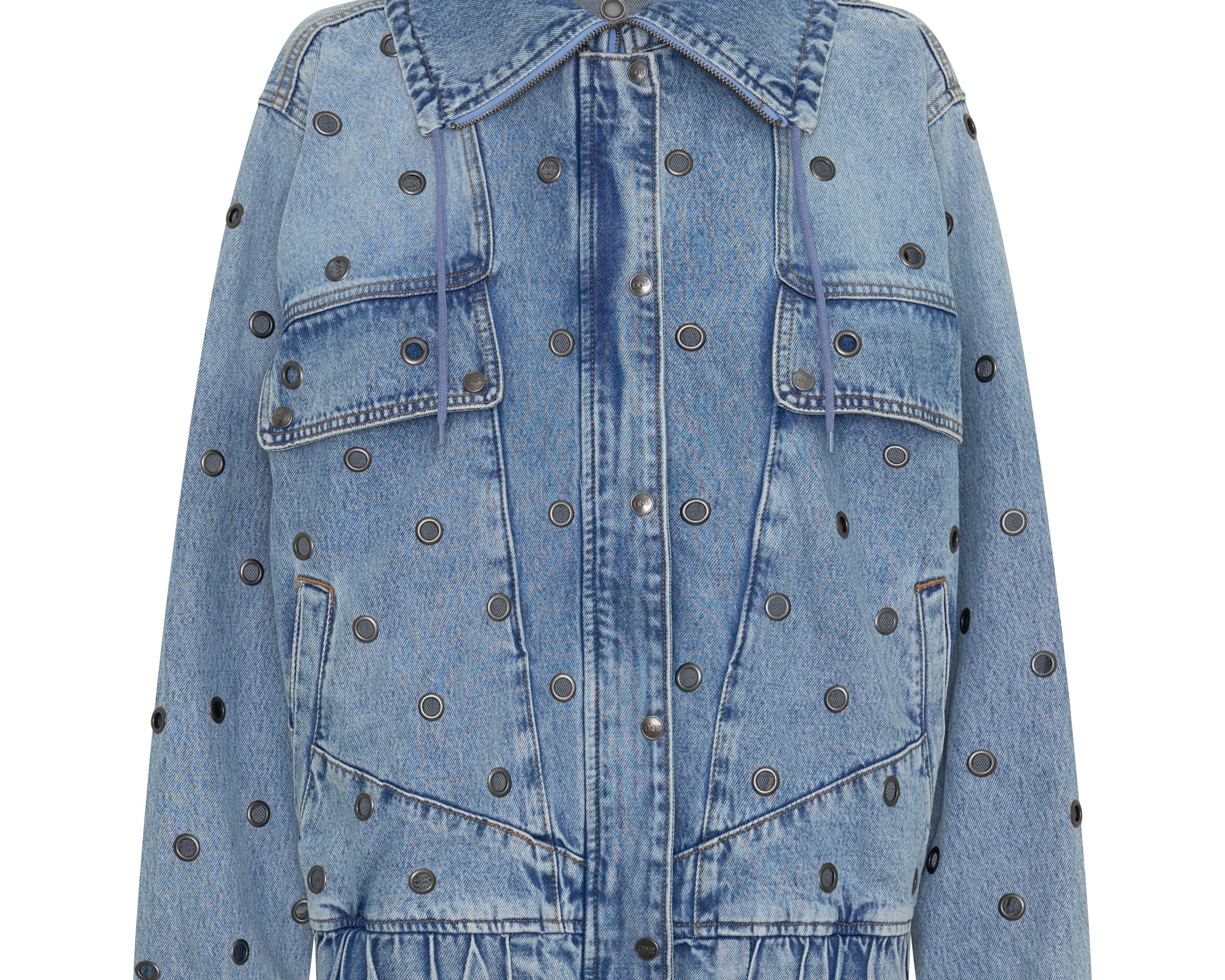 Punk Paradise Denim Bomber Jacket - Salty Dog