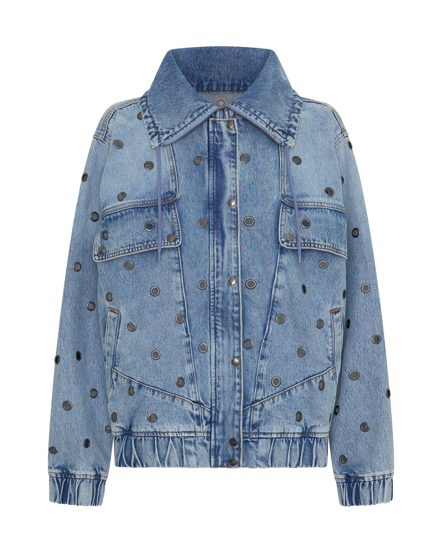 Punk Paradise Denim Bomber Jacket - Salty Dog