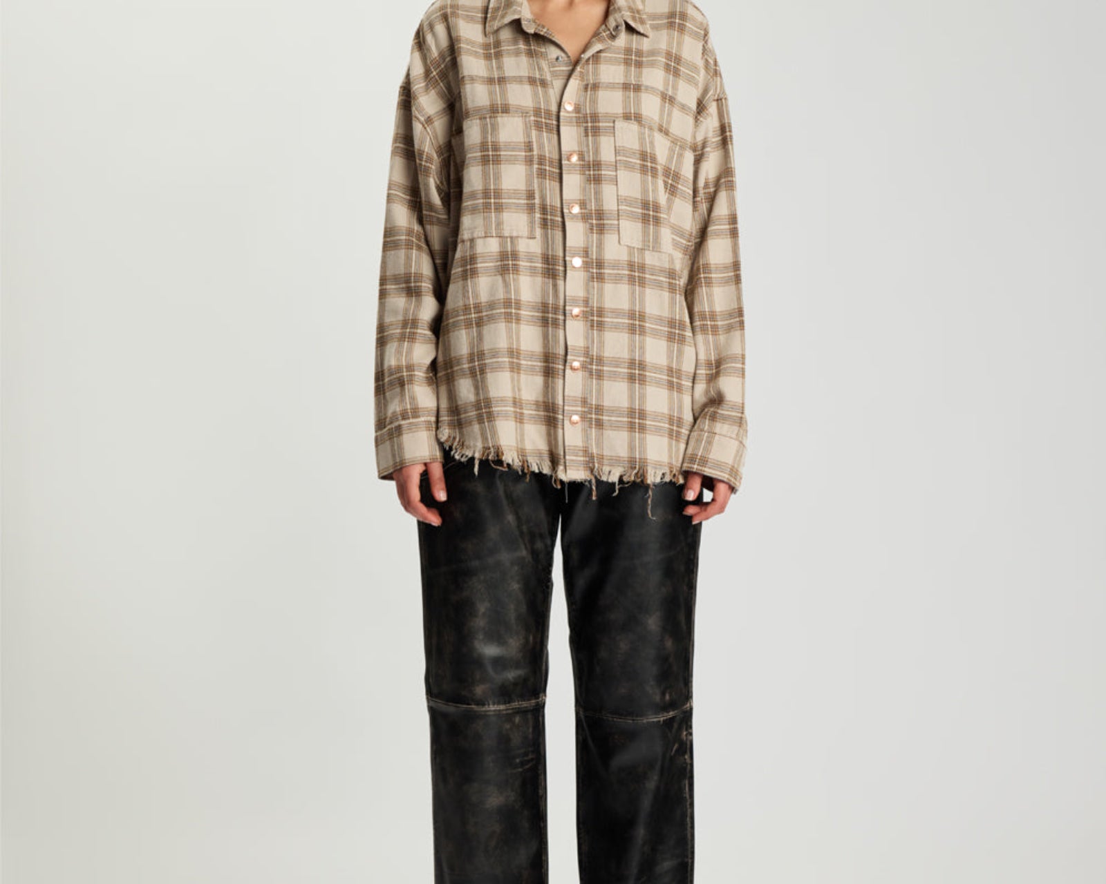 Daria Havana Flannel Check Shirt - Tan Check