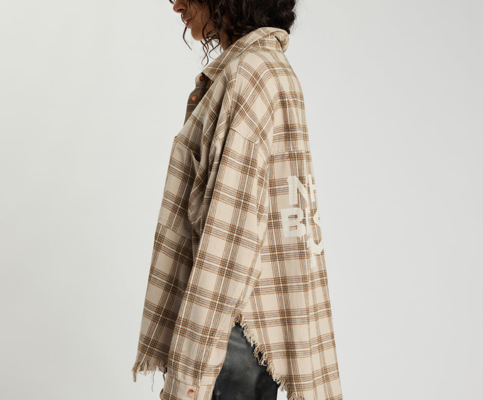 Daria Havana Flannel Check Shirt - Tan Check