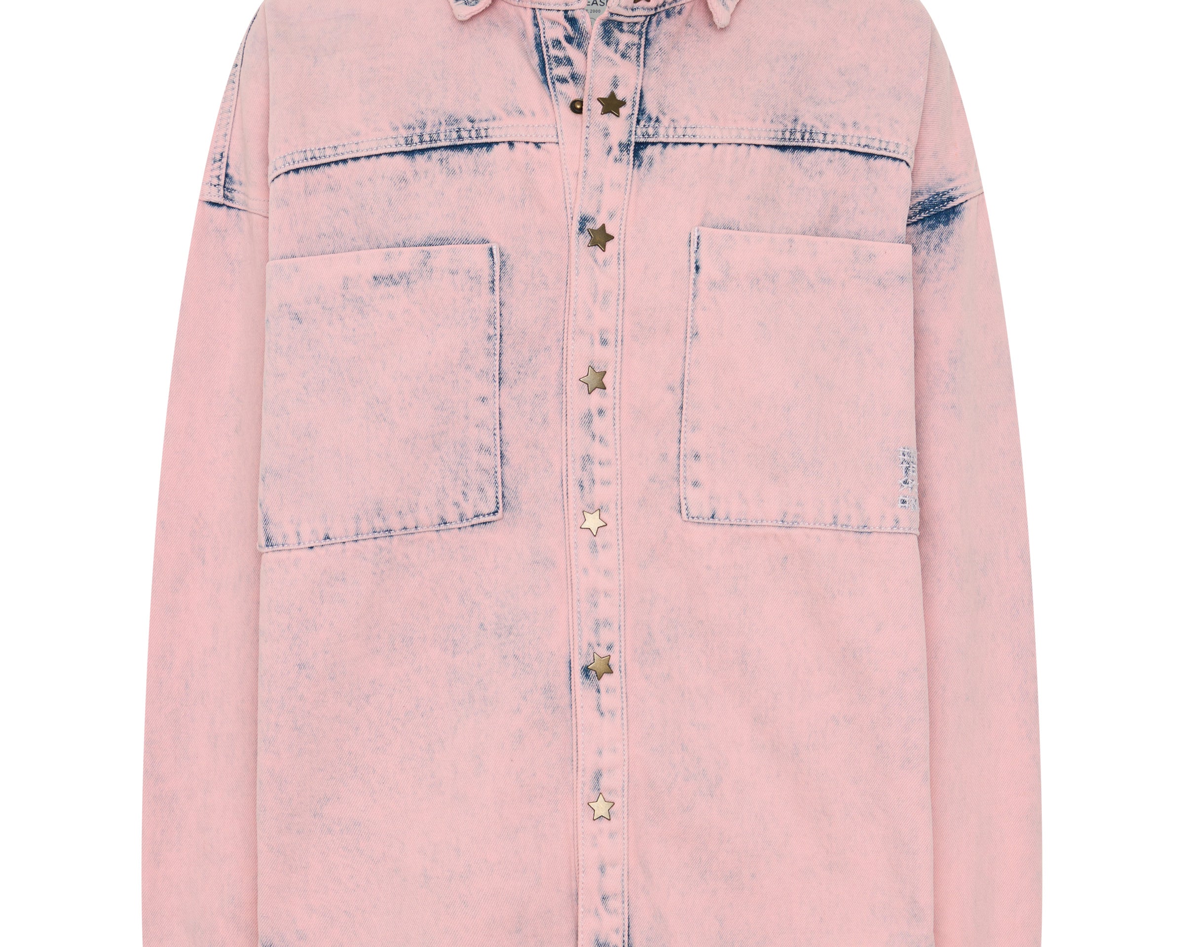 Star Teaser Daria Denim Shacket - Pink Haze