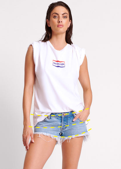 BOLT BLUE BONITAS LOW WAIST DENIM SHORTS