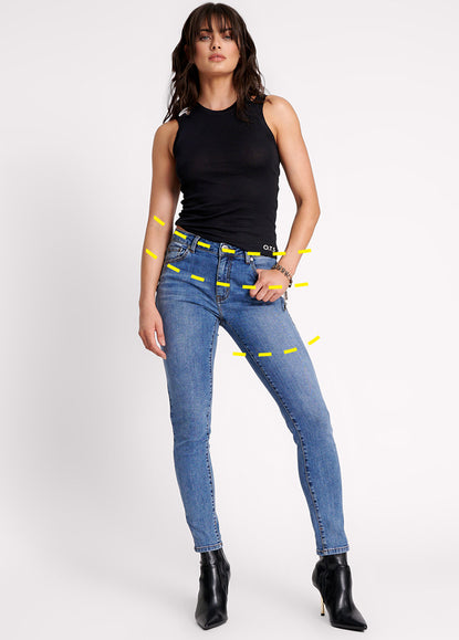 ACID GREY FREEBIRDS II HIGH WAIST SKINNY JEANS